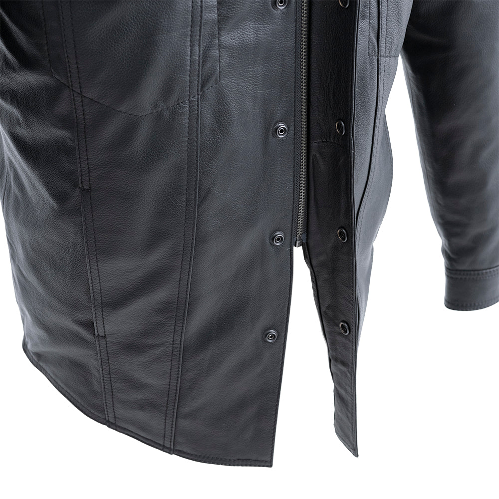 Vigilante Motorcycle Leather Shirt - Image 3