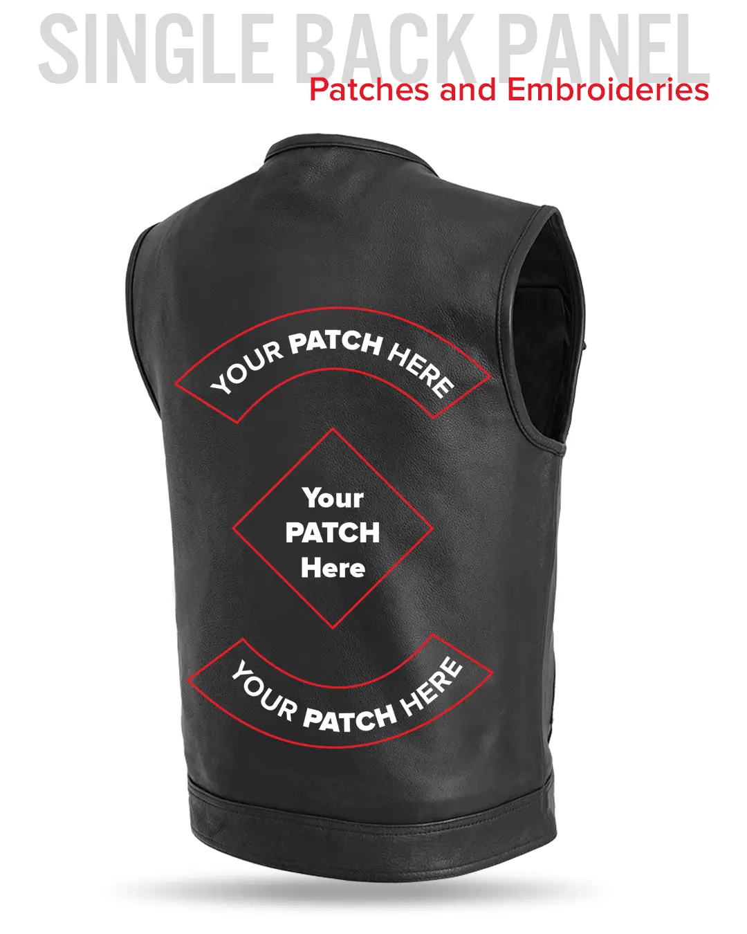 Unbeatable Men's Motorcycle Leather Vest - Image 9