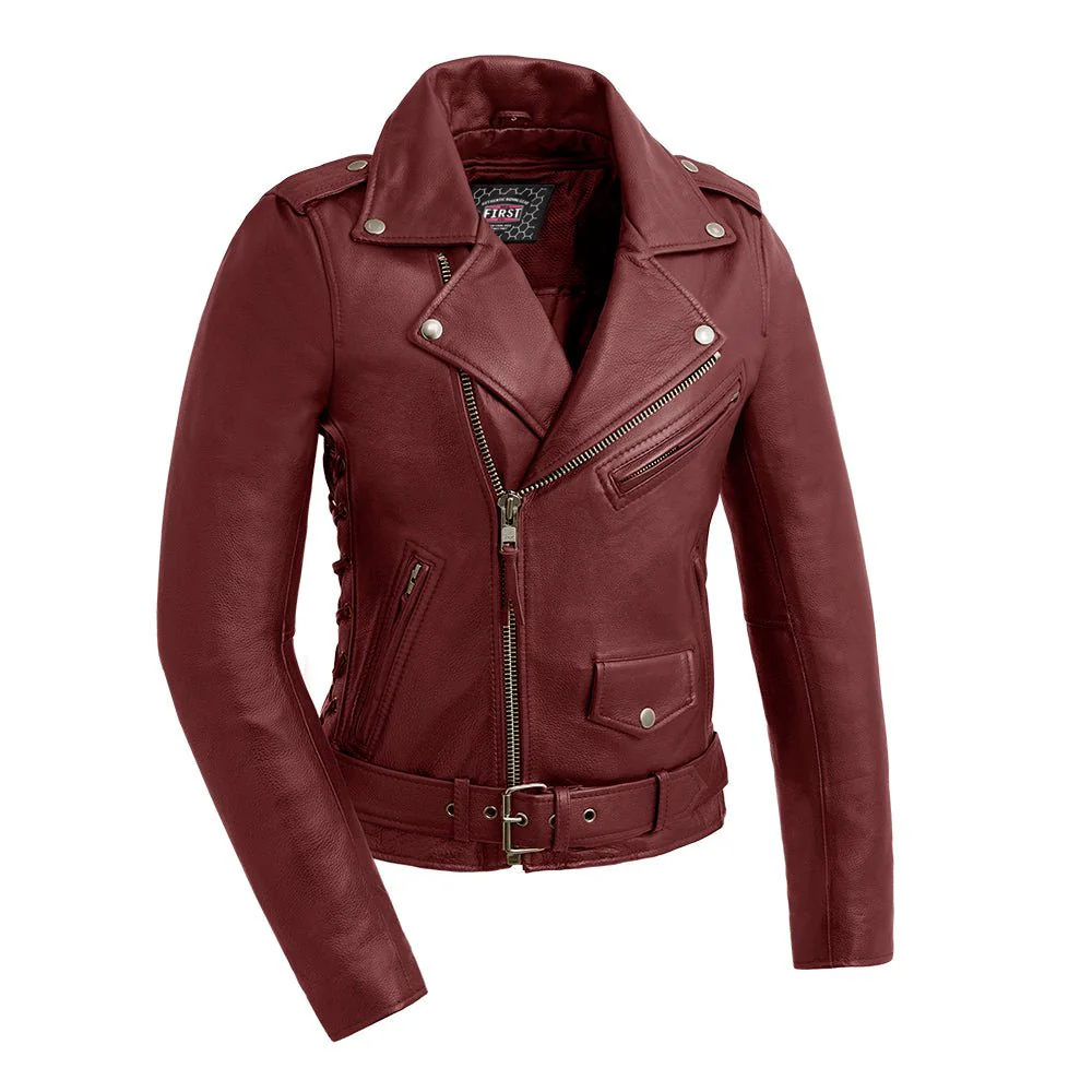 Popstar Women's  Motorcycle Leather Jacket - Image 5