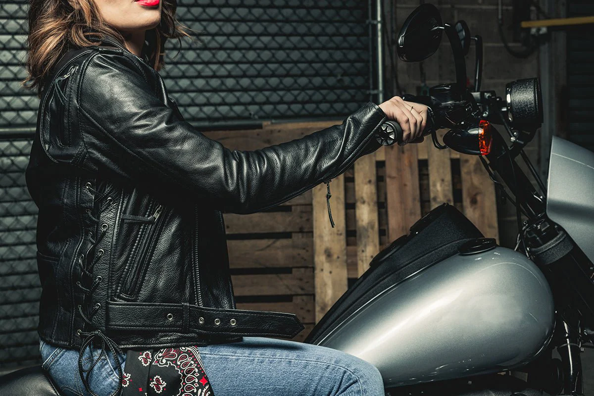 Popstar Women's  Motorcycle Leather Jacket - Image 7