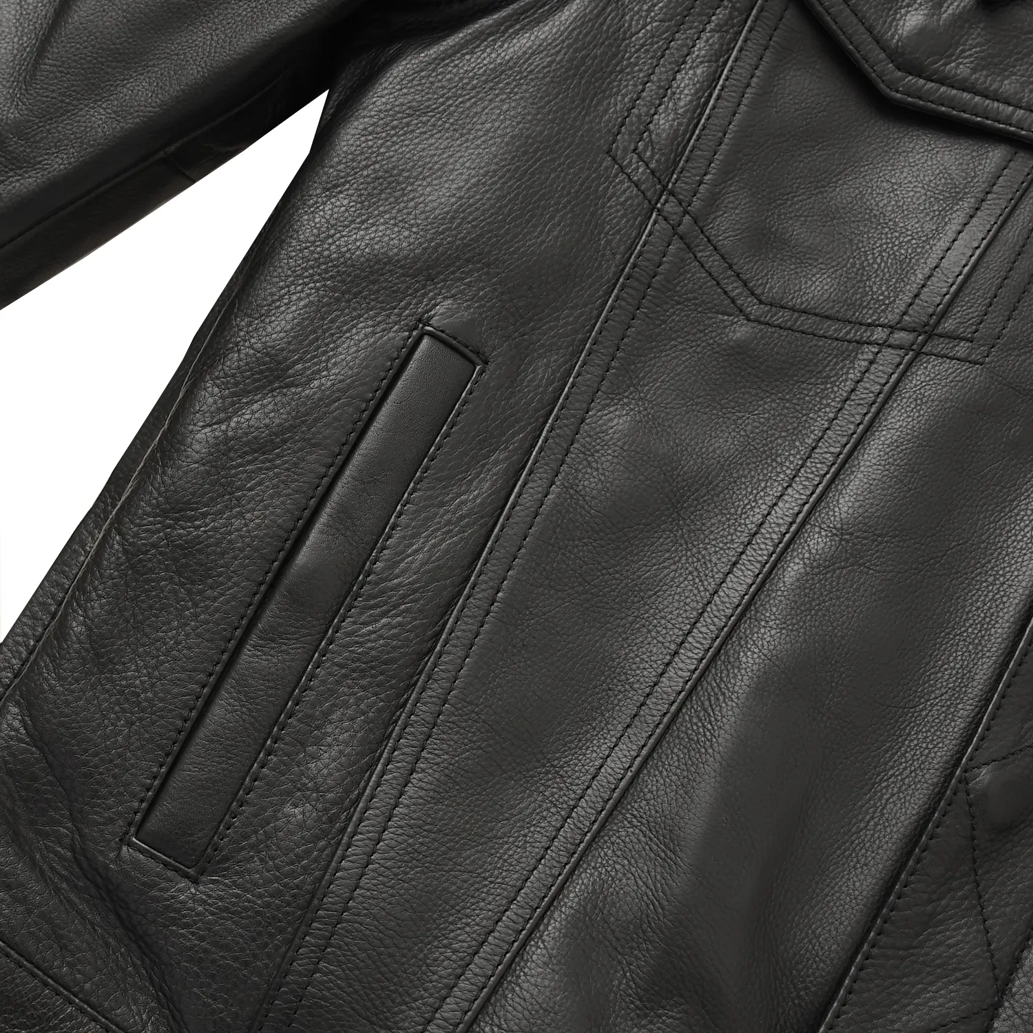 Nightstrike Men’s Motorcycle Leather Jacket - Image 7