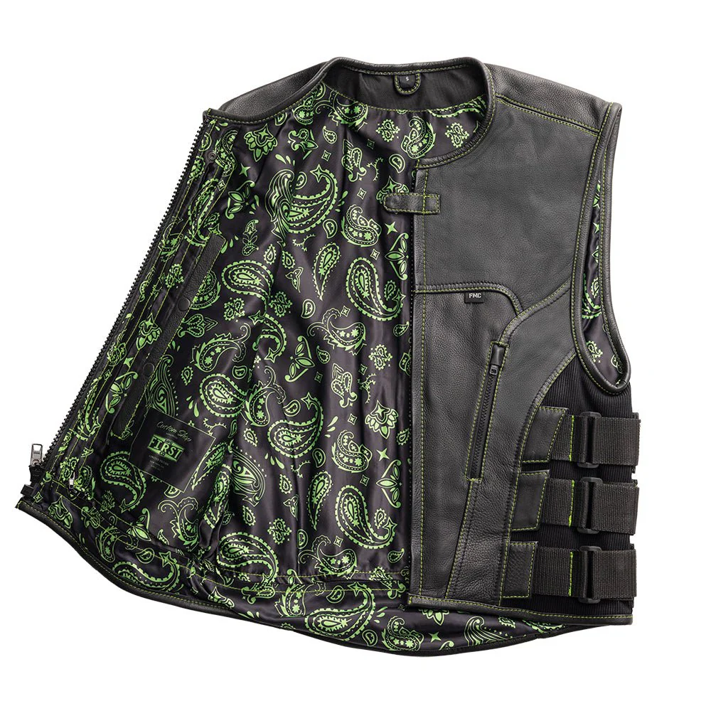 Ninja - Men's Swat Style Leather Motorcycle Vest - Limited Edition - Image 5
