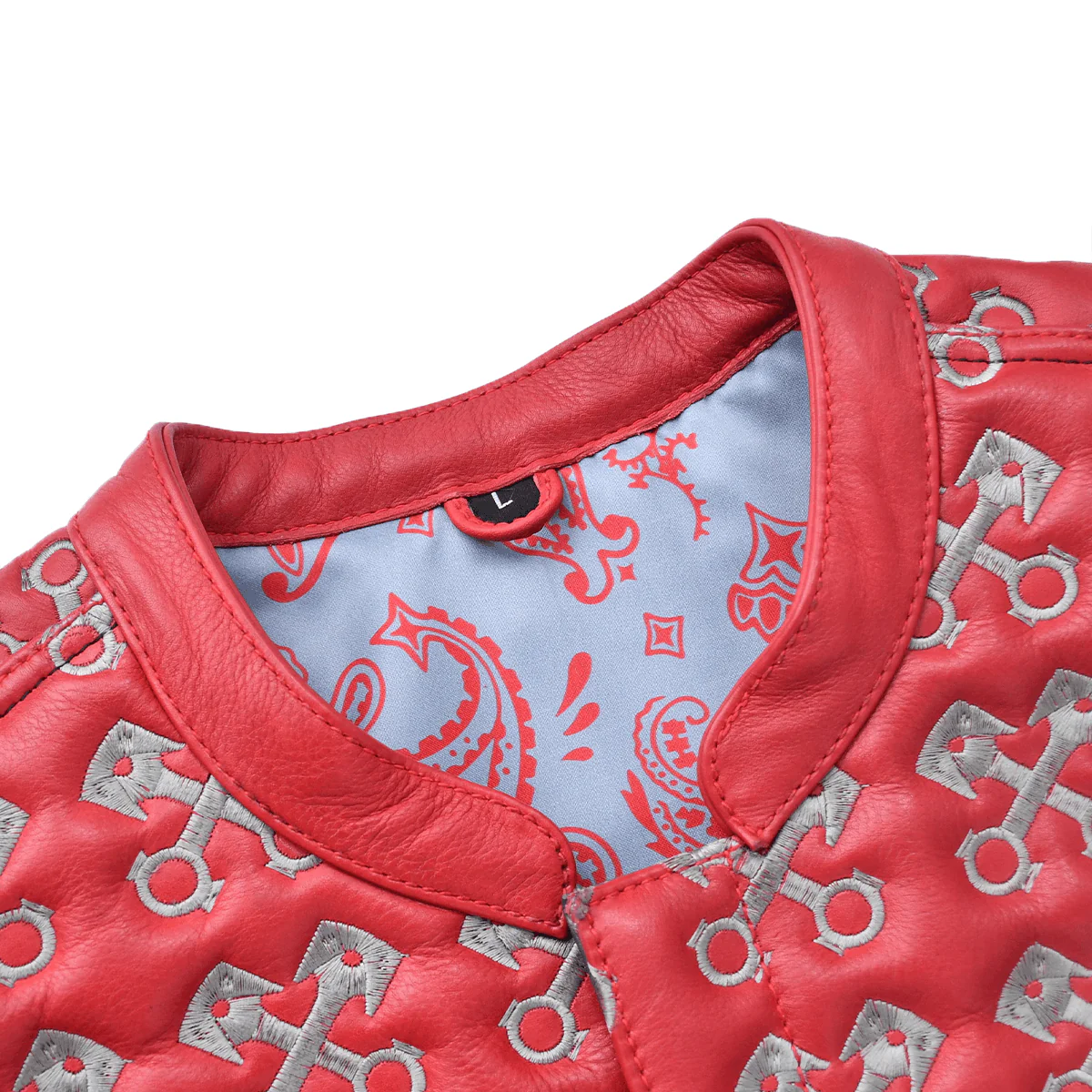 Redtop - Men’s Quilted Leather Motorcycle Vest - Image 6