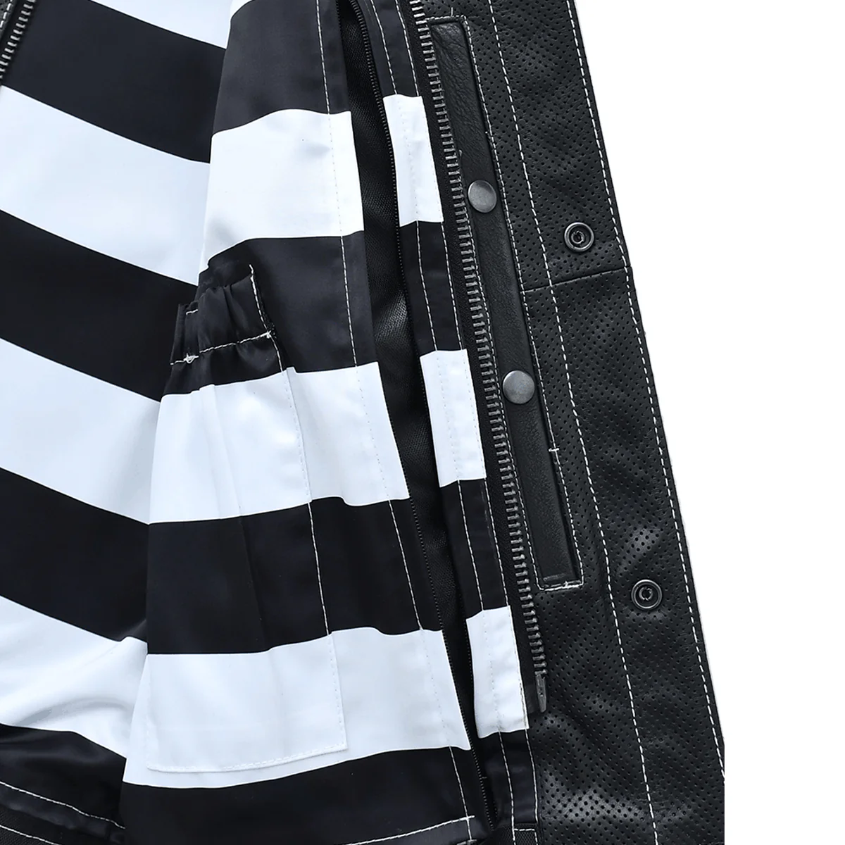 Roadrage - Men's Perforated Leather Motorcycle Vest - Image 5
