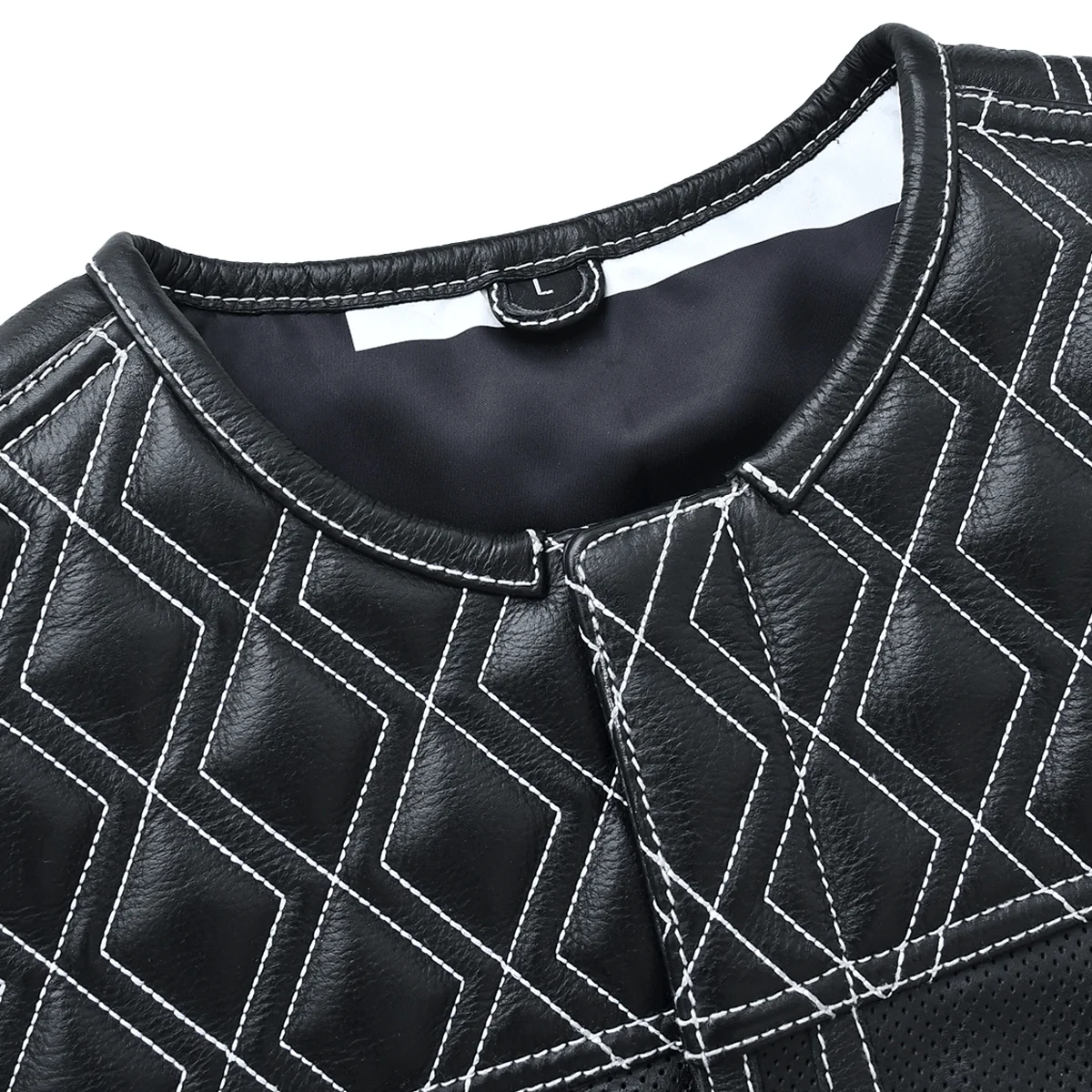 Roadrage - Men's Perforated Leather Motorcycle Vest - Image 7
