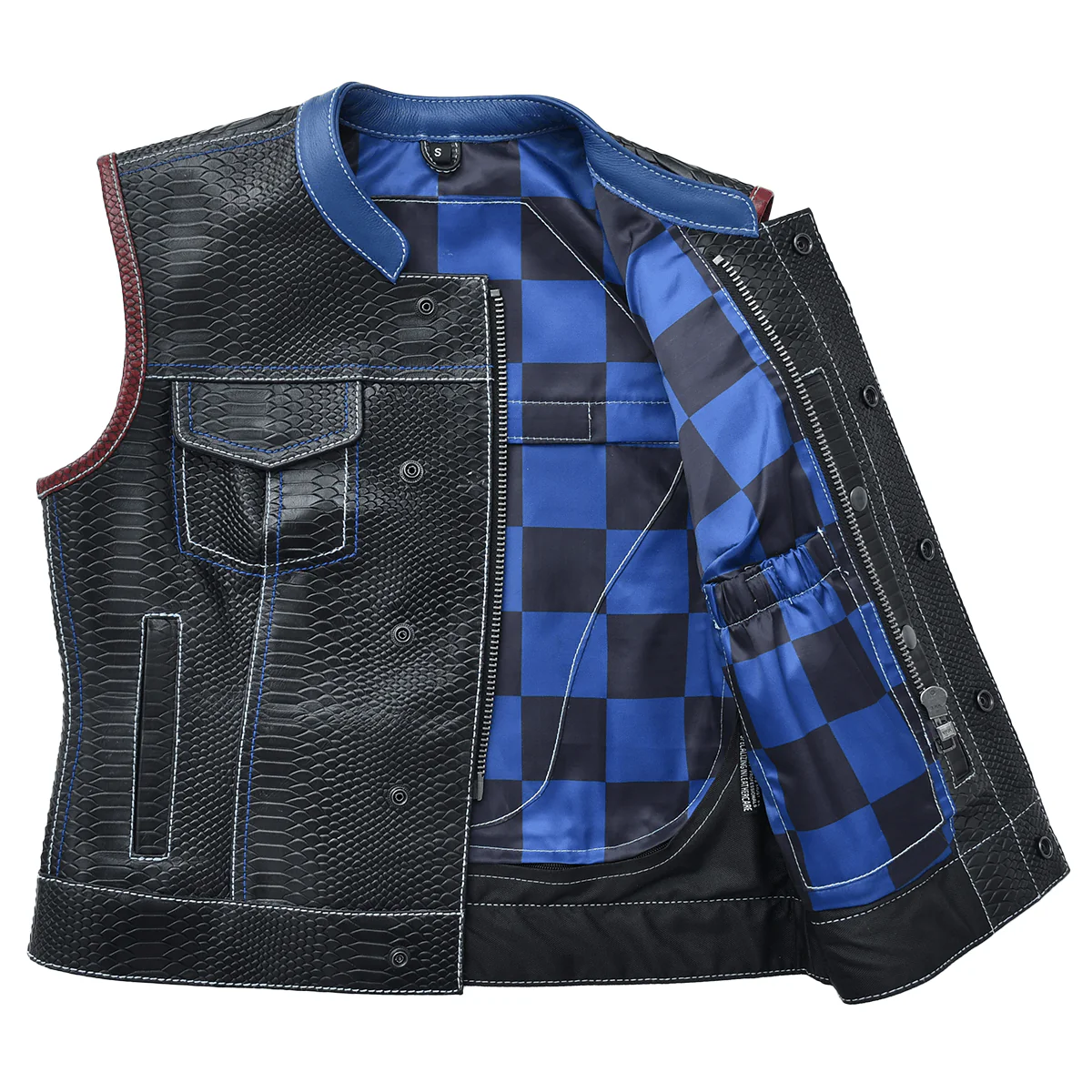 Rustline - Black Dragon Women’s Leather Motorcycle Vest - Image 4
