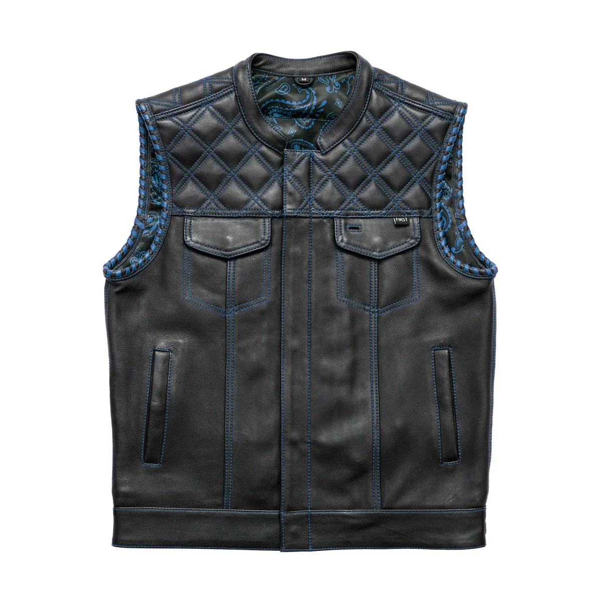 Sinister - Men's Motorcycle Leather Vest - Image 9