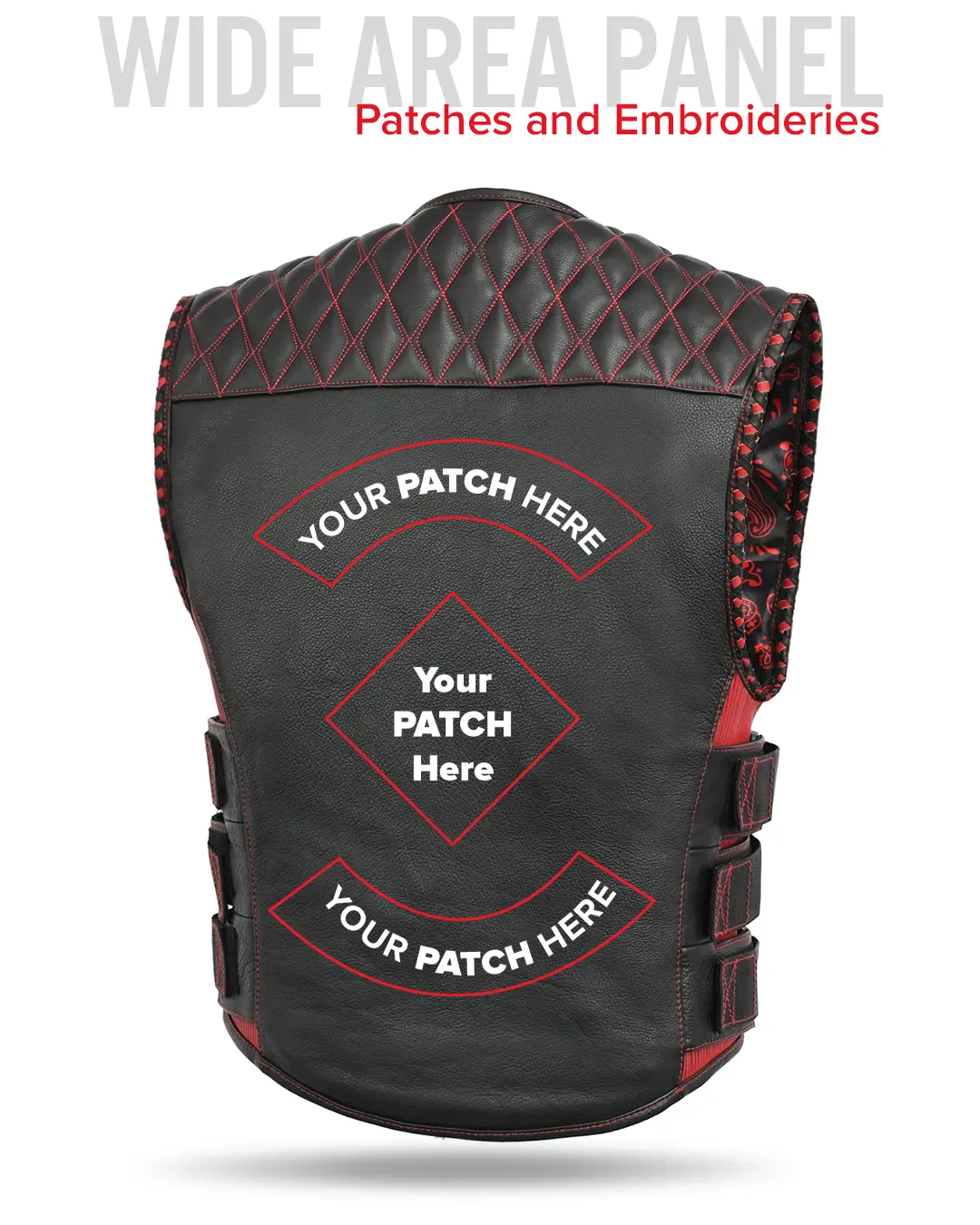 Tactical Emerald Men’s Motorcycle Leather Vest - Image 40