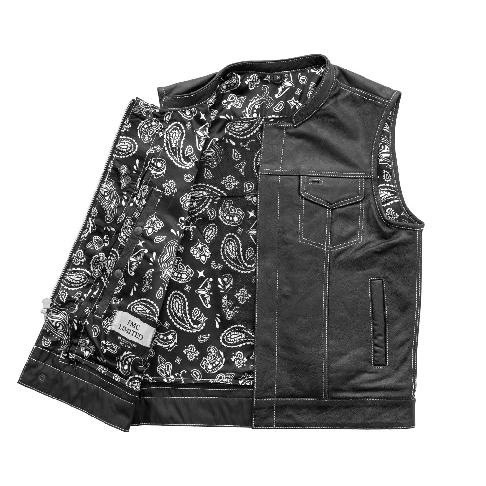 The Cut Men's Motorcycle Leather Vest, Multiple Color Options - Image 31