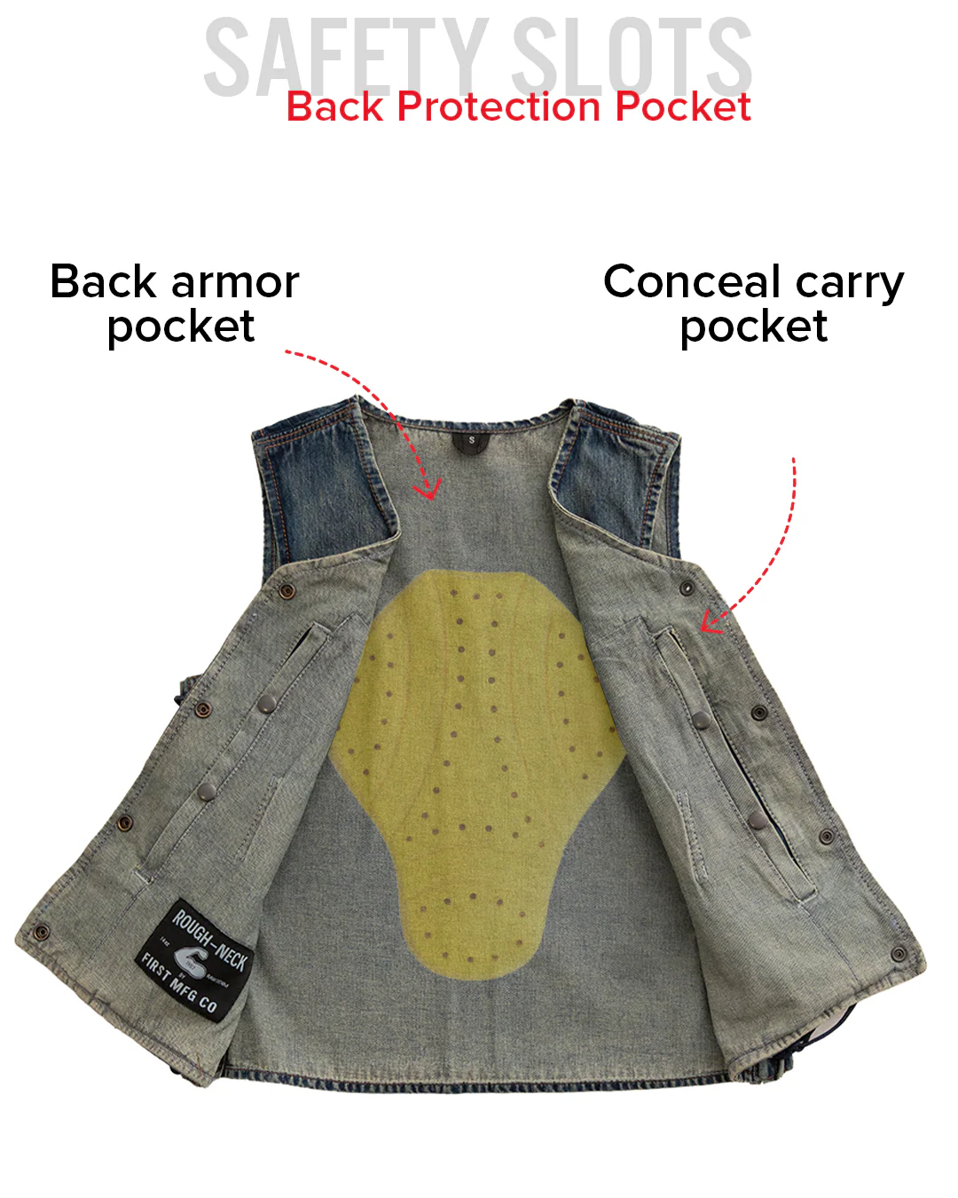 Tiff Women's Motorcycle Denim Vest - Image 6