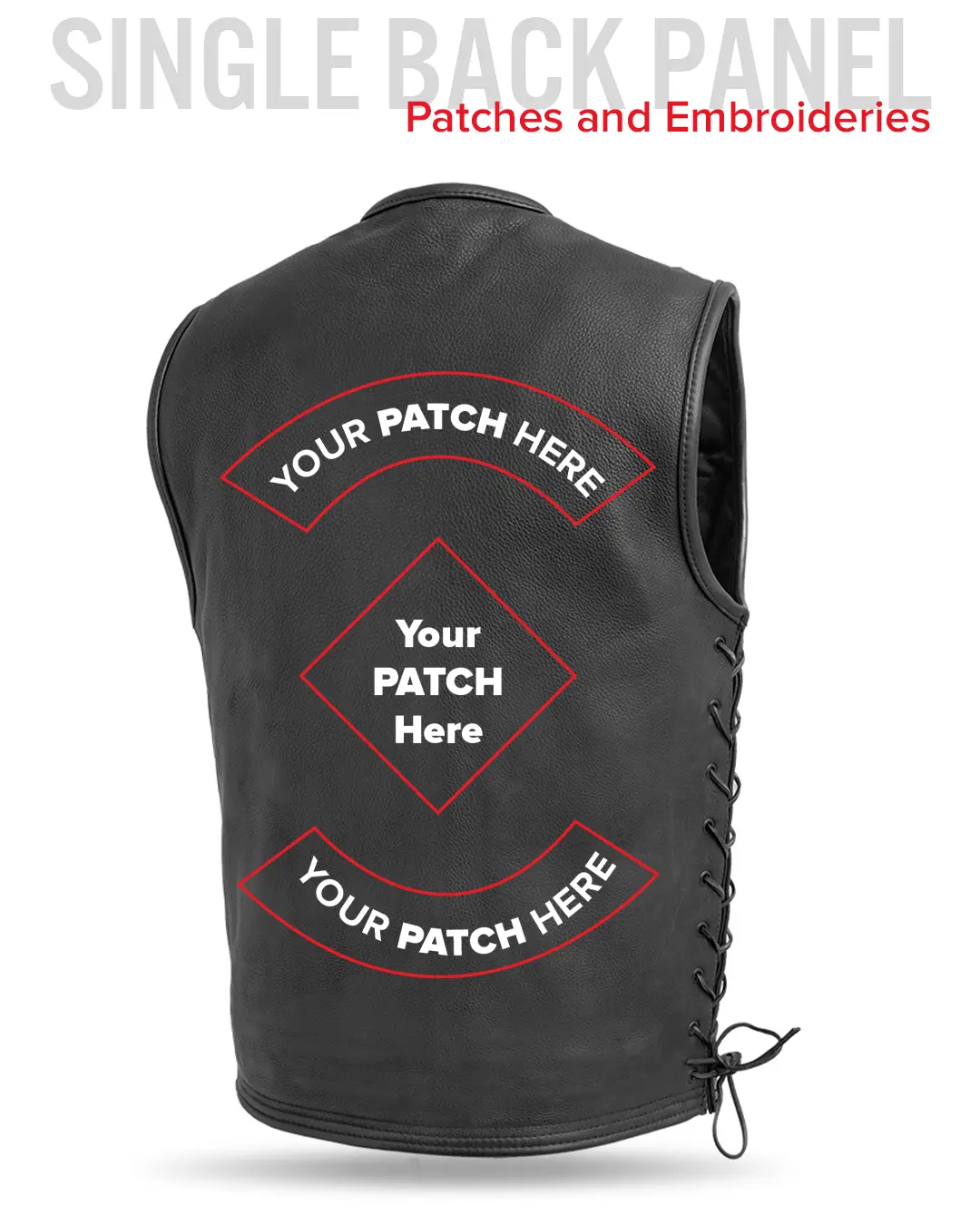 Venom Men's Motorcycle Leather Vest - Image 7