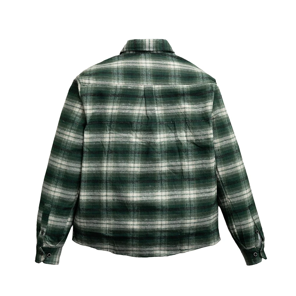 Vintage - Men’s Plaid Motorcycle flannel Shirt - Image 10
