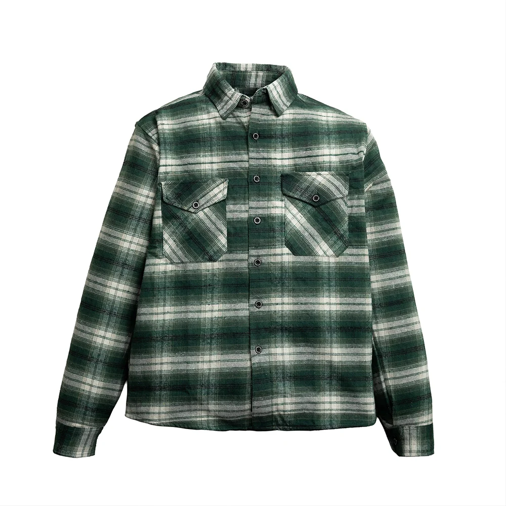Vintage - Men’s Plaid Motorcycle flannel Shirt - Image 12
