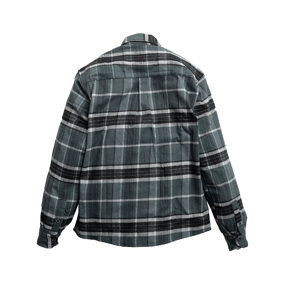 Vintage - Men’s Plaid Motorcycle flannel Shirt - Image 13