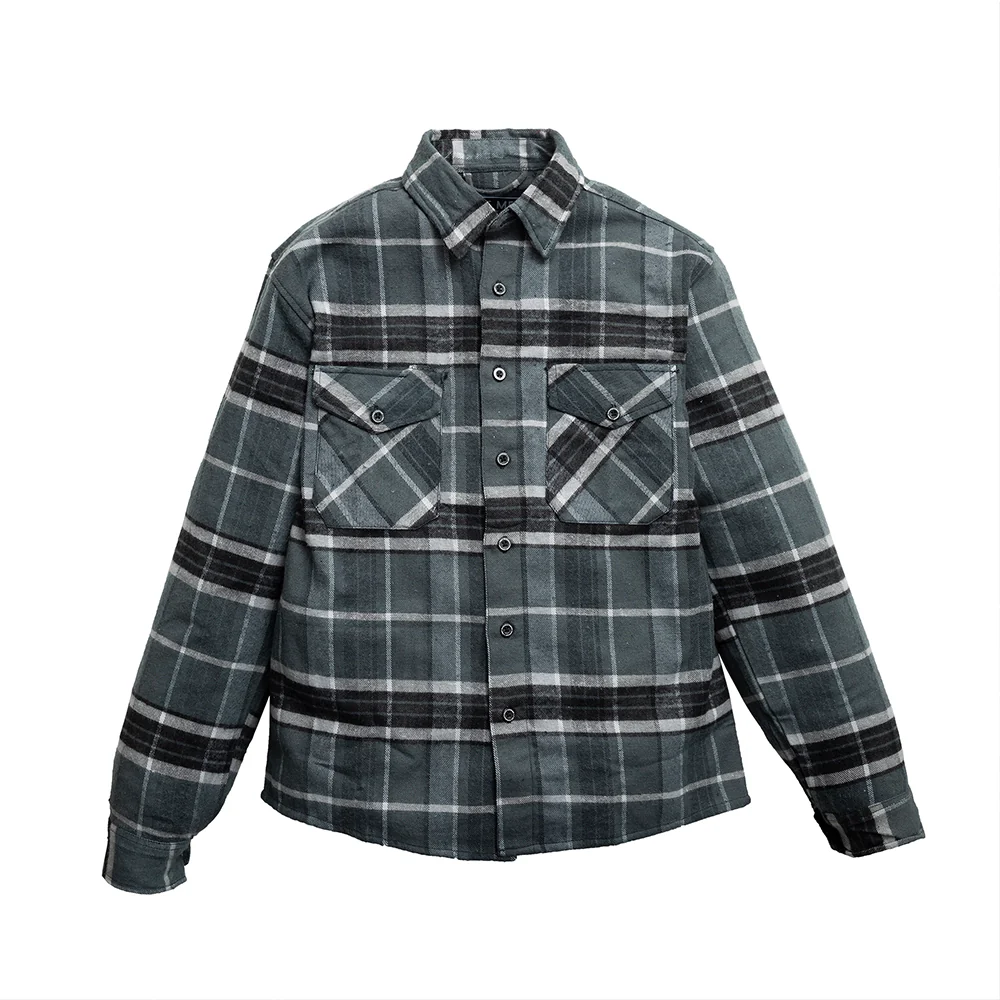 Vintage - Men’s Plaid Motorcycle flannel Shirt - Image 14