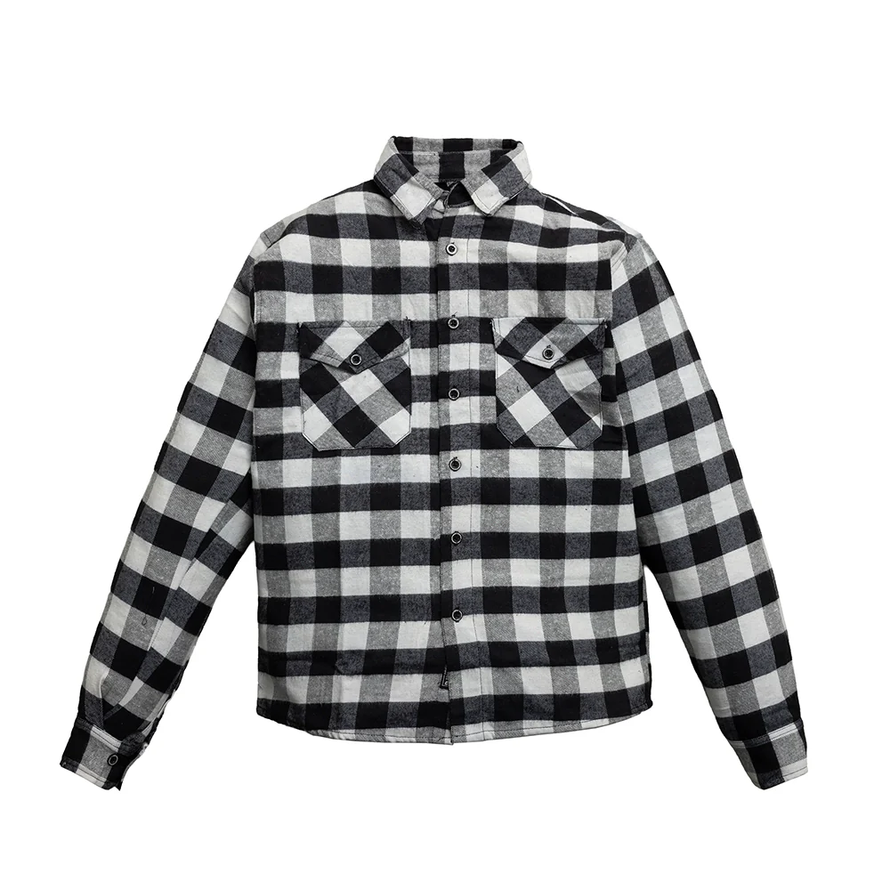Vintage - Men’s Plaid Motorcycle flannel Shirt - Image 4