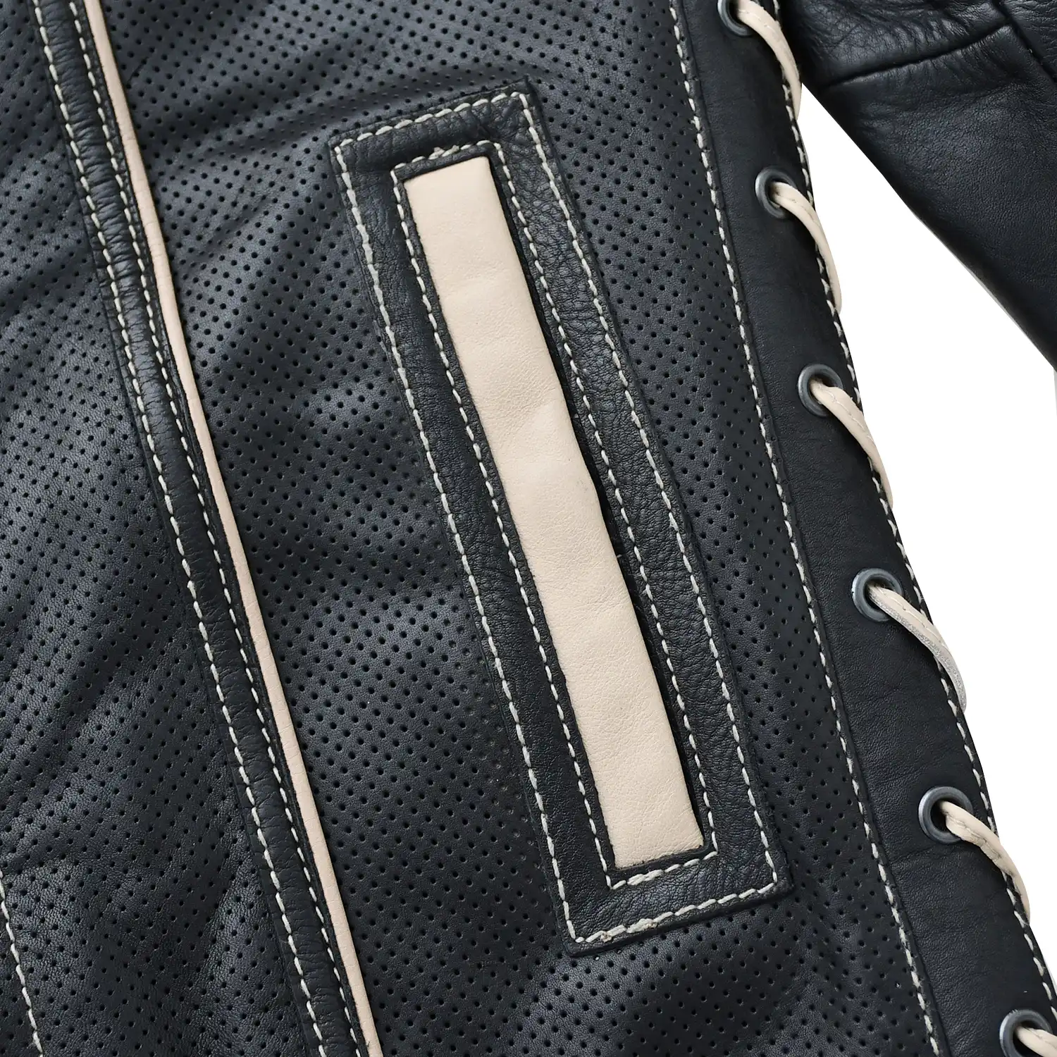 Wildfire Rouge Mens Motorcycle Leather Jacket (Oil Sand/Black) - Image 8