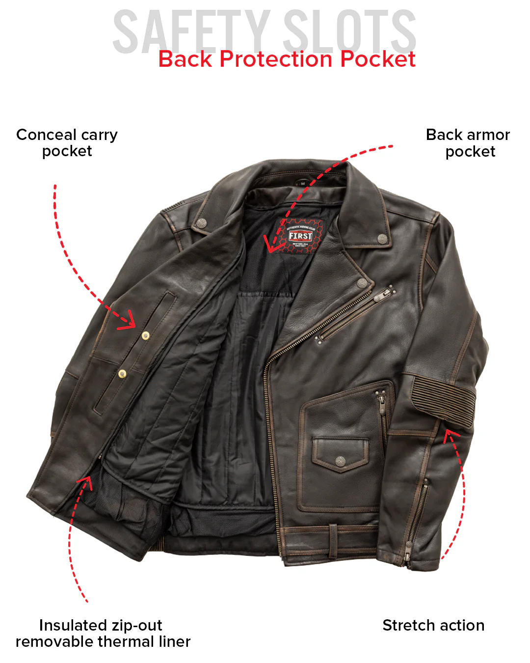 Wrath Men's Motorcycle Leather Jacket - Image 10