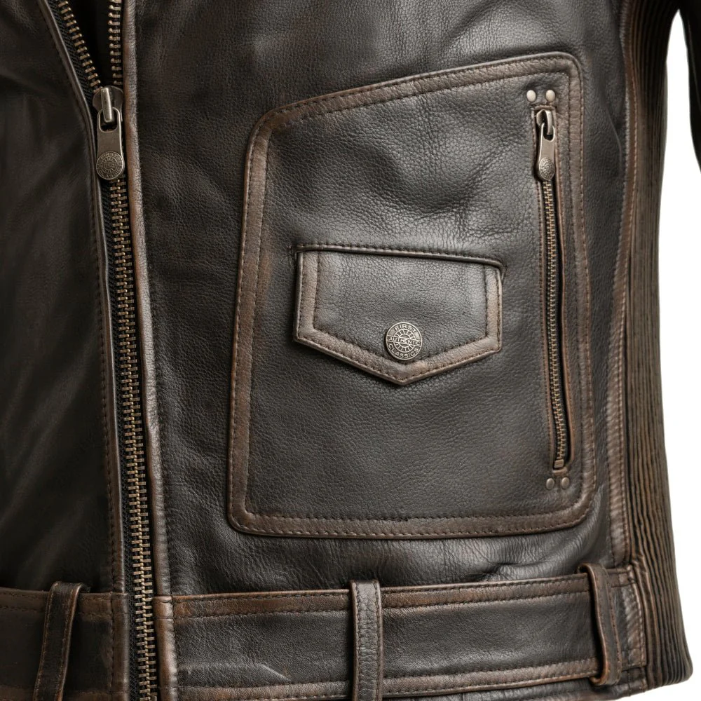Wrath Men's Motorcycle Leather Jacket - Image 6