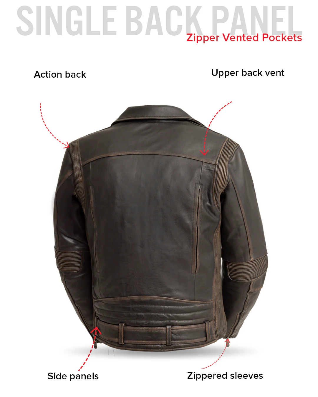 Wrath Men's Motorcycle Leather Jacket - Image 8