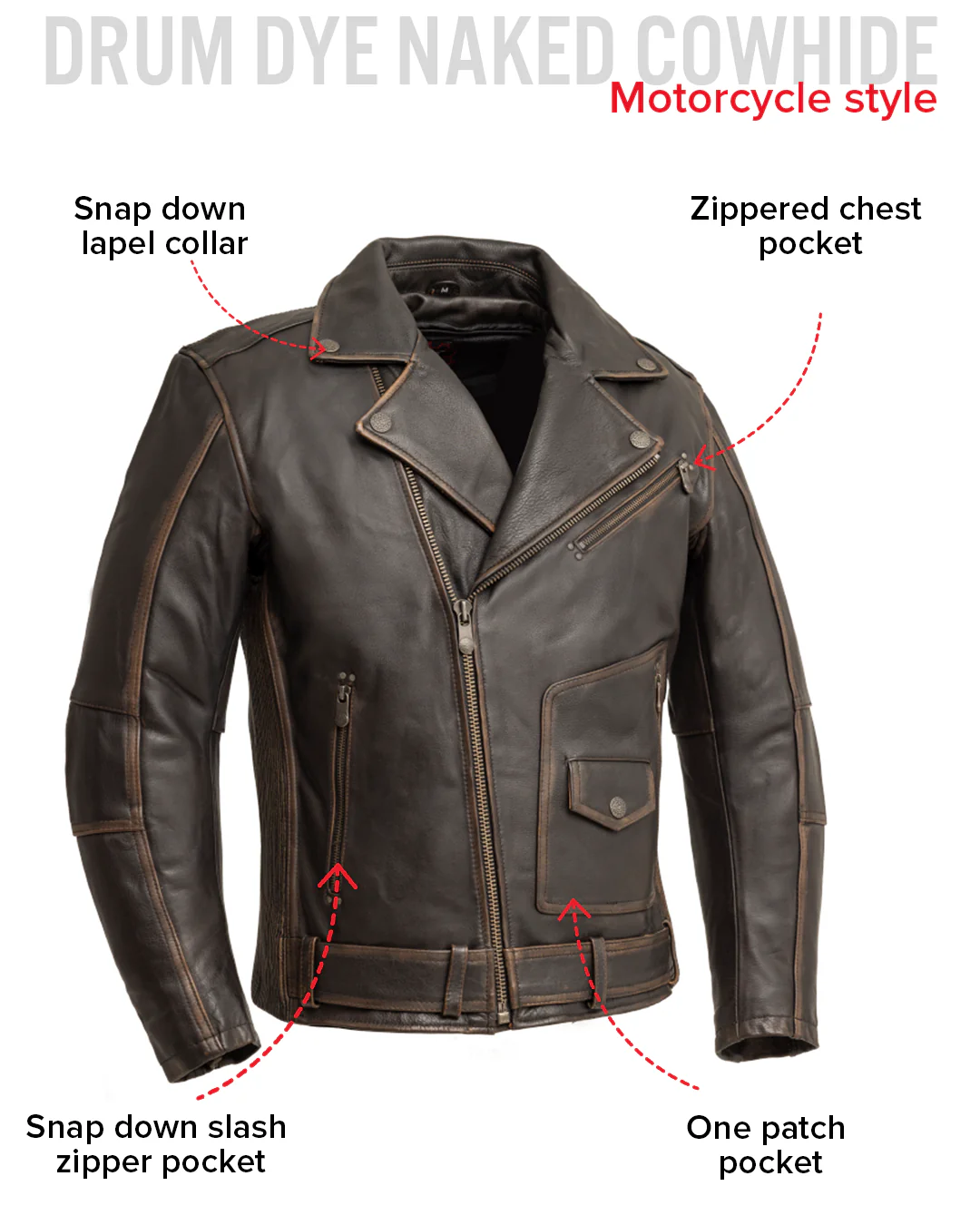 Wrath Men's Motorcycle Leather Jacket - Image 9
